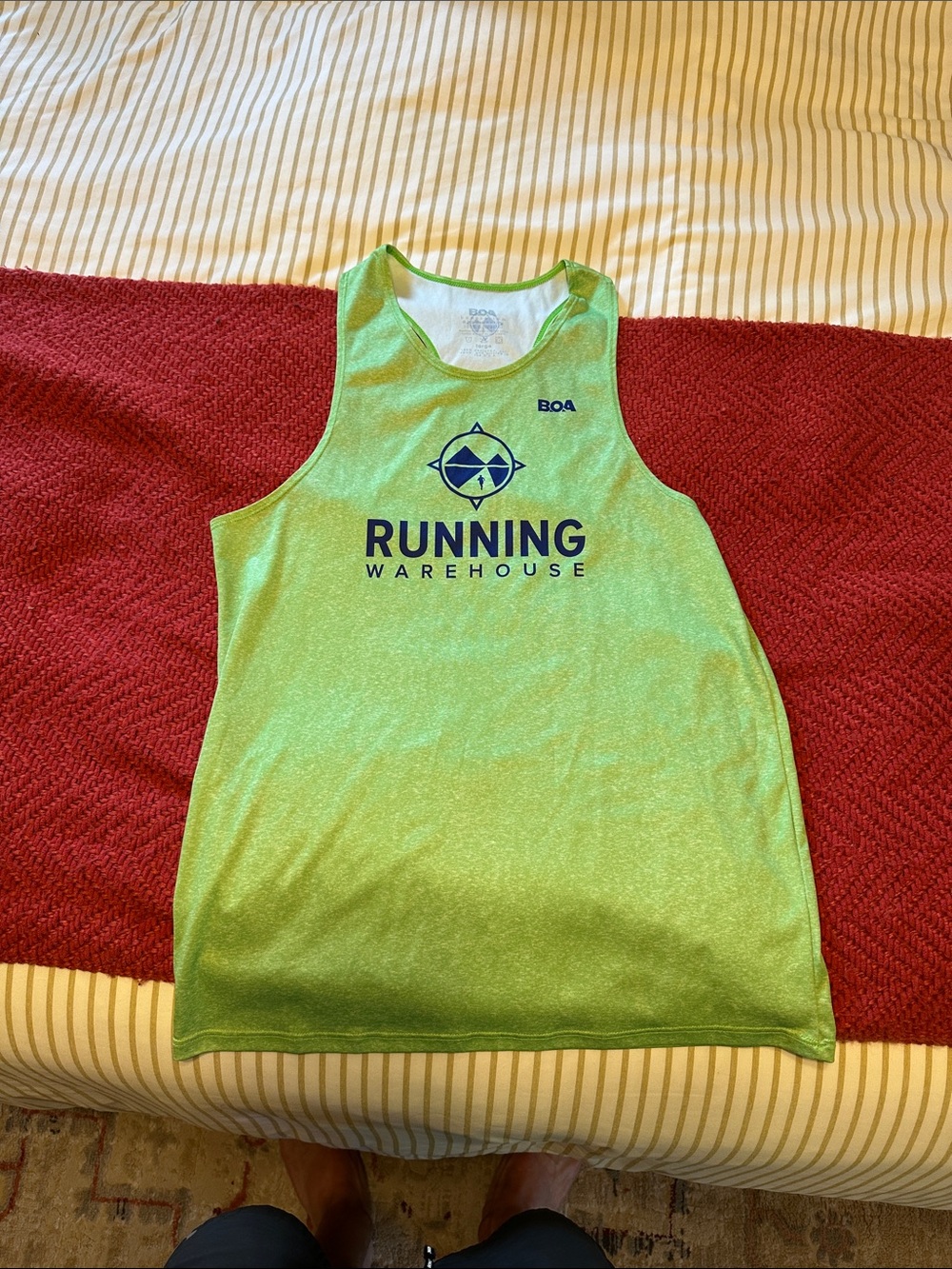 Running Warehouse Men’s Lime Green Tank Top